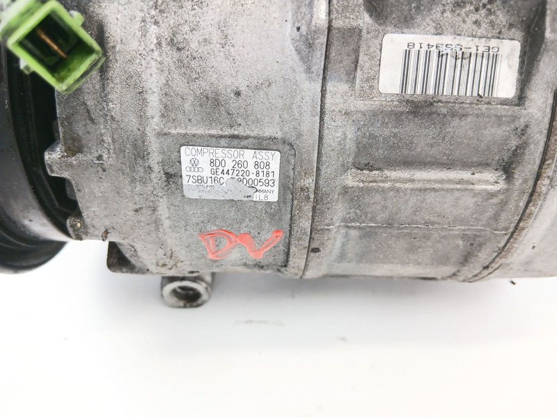 Recambio de compresor aire acondicionado para volkswagen passat berlina (3b3) 1.9 tdi referencia OEM IAM 8D0260808  