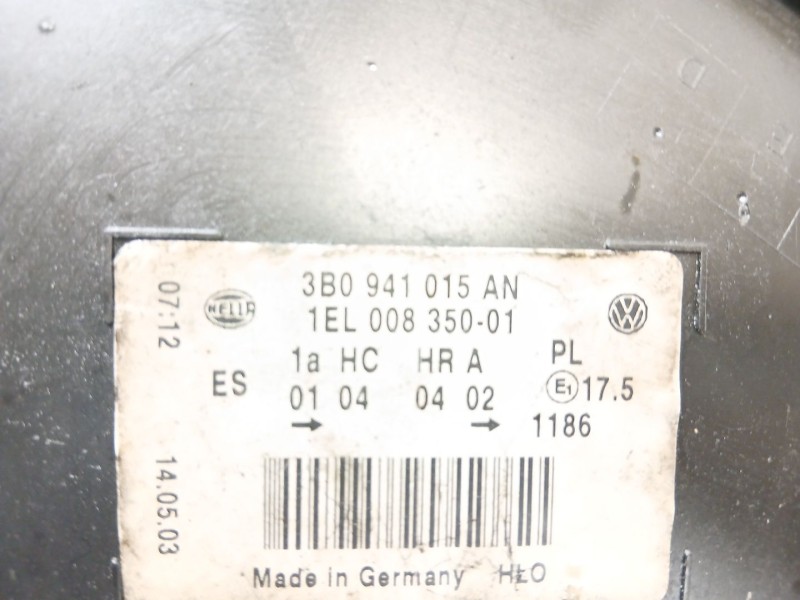 Recambio de faro izquierdo para volkswagen passat berlina (3b3) 1.9 tdi referencia OEM IAM 3B0941015  