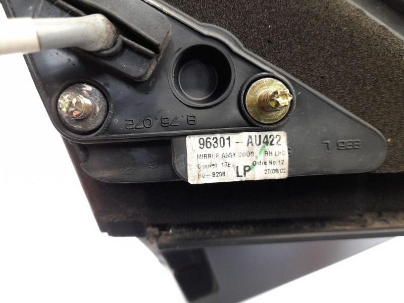 Recambio de retrovisor derecho para nissan primera (p12) 2.2 di referencia OEM IAM 96301AU422  