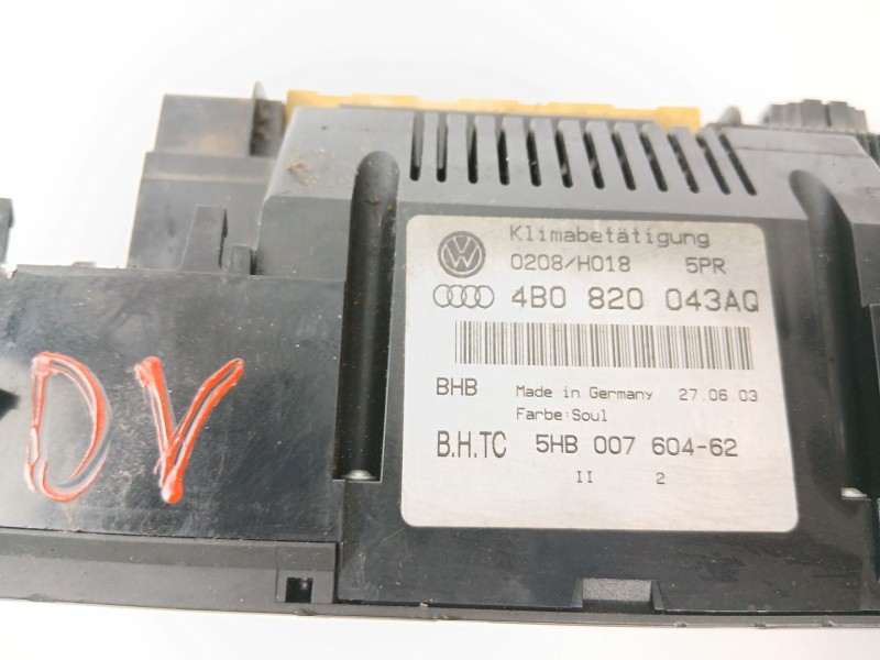 Recambio de mando climatizador para audi a6 avant (4b5) 2.5 tdi referencia OEM IAM 4B0820043  