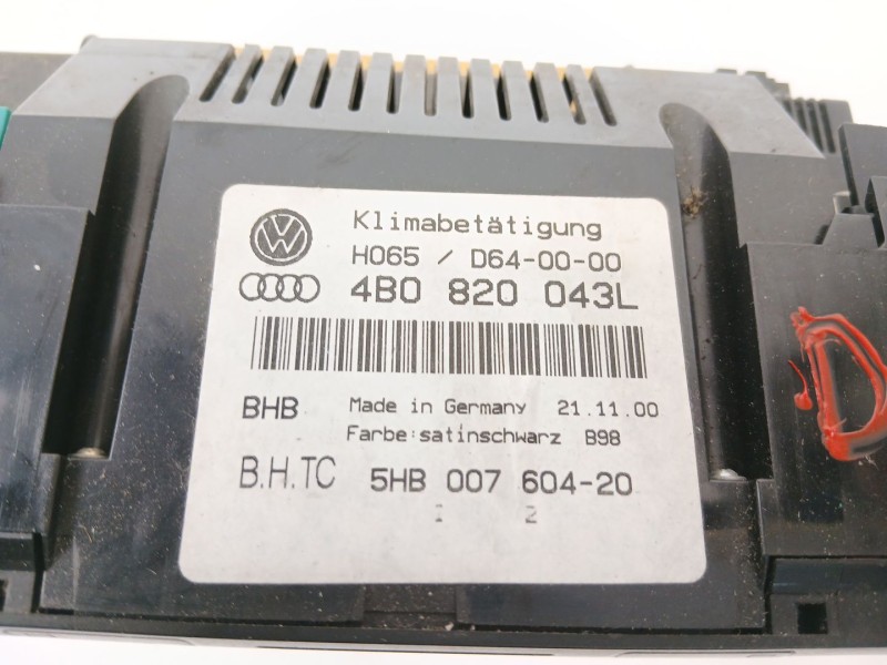 Recambio de mando climatizador para audi allroad quattro (4b5) 2.5 tdi (132kw) referencia OEM IAM 4B0820043L  