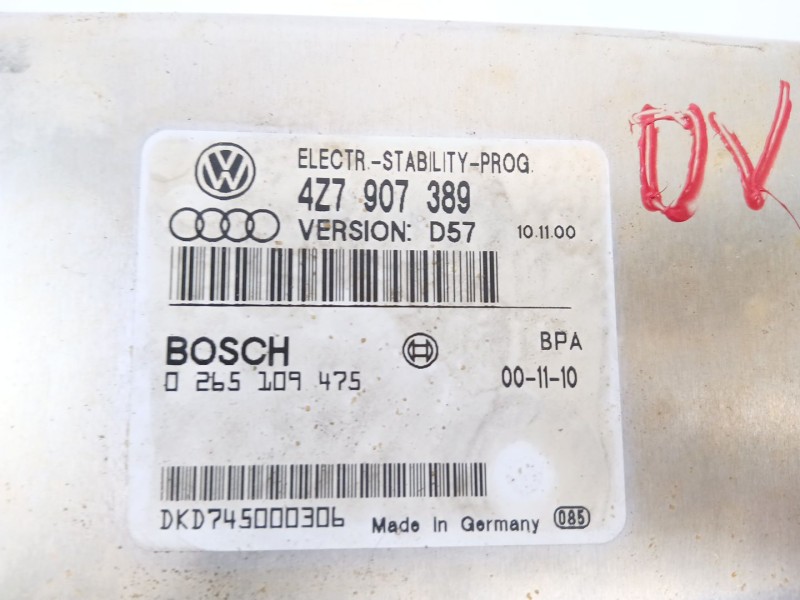 Recambio de centralita esp para audi allroad quattro (4b5) 2.5 tdi (132kw) referencia OEM IAM 4Z7907389  