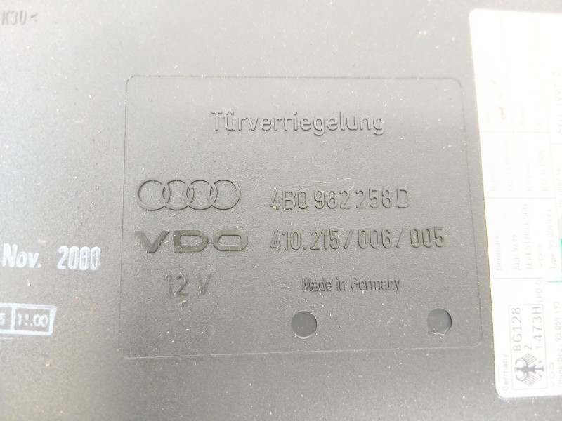 Recambio de modulo confort para audi allroad quattro (4b5) 2.5 tdi (132kw) referencia OEM IAM 4B0962258  