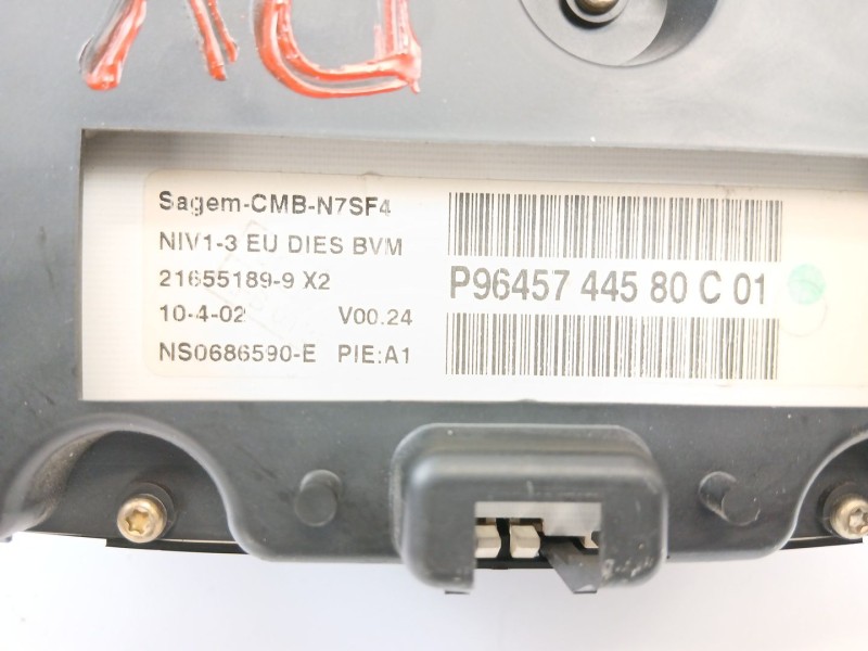 Recambio de cuadro instrumentos para citroën xsara break 2.0 hdi cat (rhy / dw10td) referencia OEM IAM 9645744580  