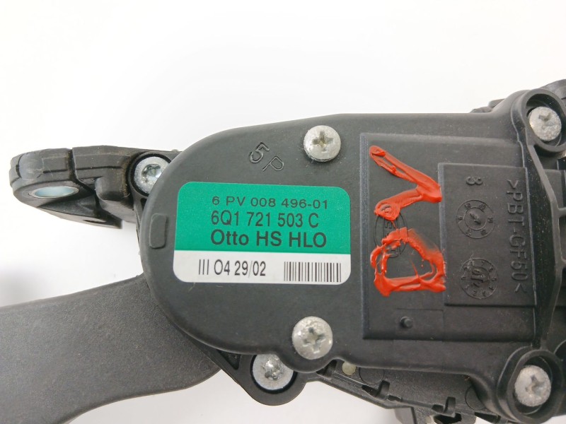 Recambio de potenciometro pedal para seat leon (1m1) 1.6 16v referencia OEM IAM 6Q1721503C  