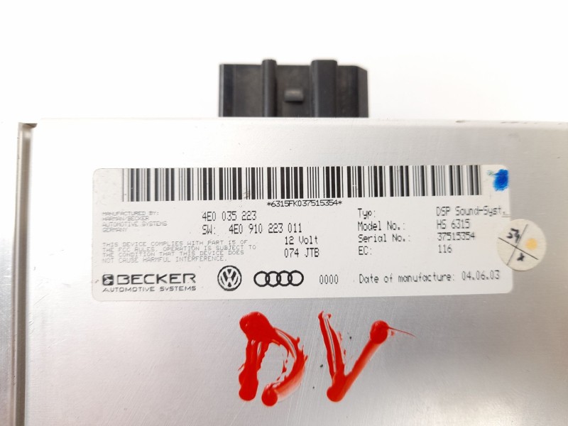 Recambio de varios para audi a8 (4e2) 4.0 tdi quattro referencia OEM IAM 4E0035223  4E0910223011