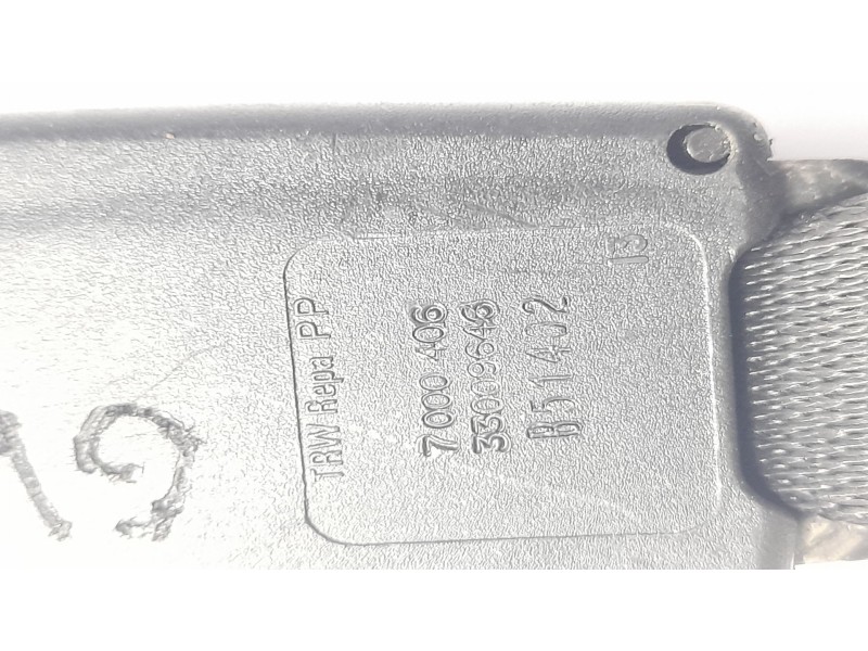 Recambio de enganche cinturon seguridad trasero central para bmw serie 3 touring (e46) 320d referencia OEM IAM 33009646  