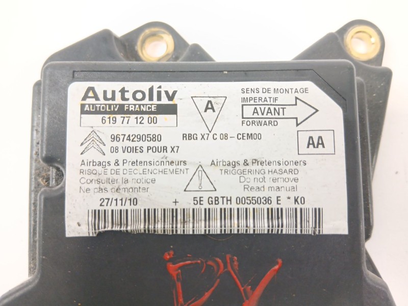 Recambio de centralita airbag para citroën c5 iii (rd_) 2.0 hdi 140 referencia OEM IAM 9674290580  