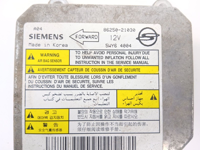Recambio de centralita airbag para ssangyong rodius i 2.7 xdi referencia OEM IAM 8625021030  