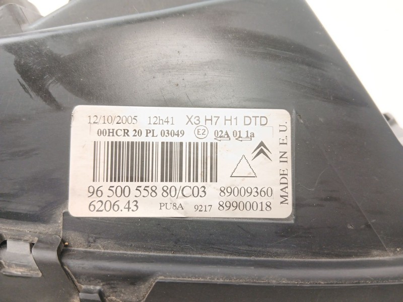 Recambio de faro derecho para citroën c5 ii (rc_) 1.6 hdi (rc8hzb) referencia OEM IAM 9650055880  