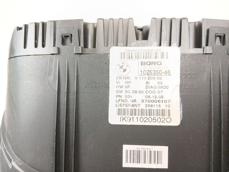 Recambio de cuadro instrumentos para bmw 3 (e90) 320 d referencia OEM IAM 102535046  
