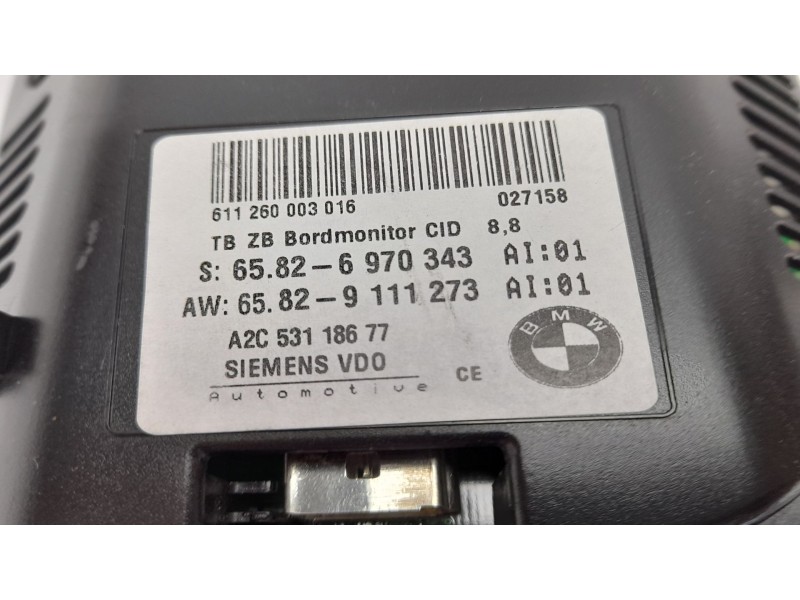 Recambio de pantalla multifuncion para bmw serie 5 berlina (e60) 535 d referencia OEM IAM 65826970343 65829111273 