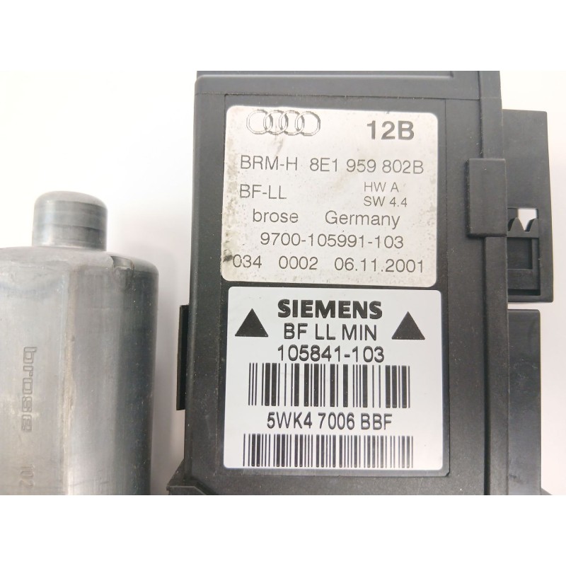Recambio de motor elevalunas delantero derecho para audi a4 b6 (8e2) 2.5 tdi referencia OEM IAM 8E19598028  