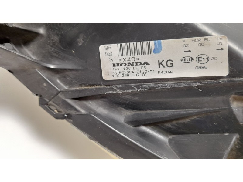 Recambio de faro izquierdo para honda cr-v (rd8) 2.2 ctdi referencia OEM IAM 33150 33151SCAG11 