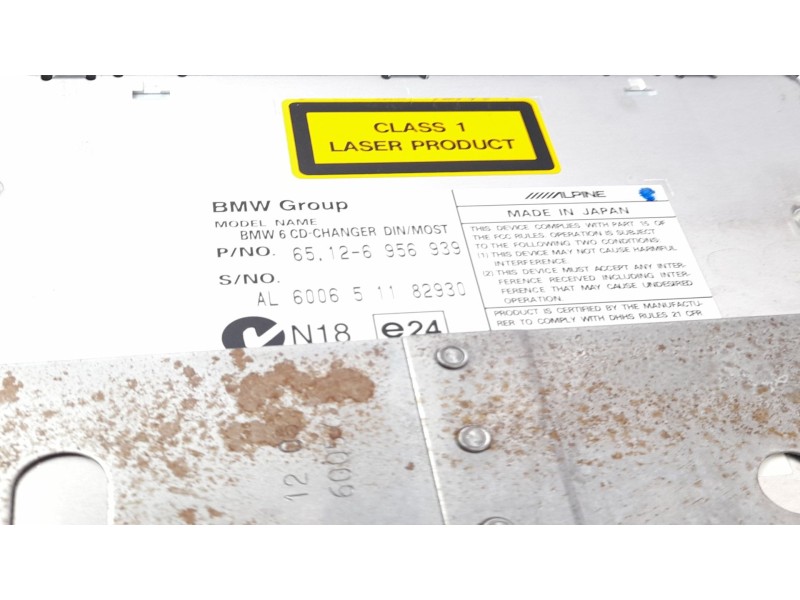 Recambio de sistema audio / radio cd para bmw serie 5 berlina (e60) 535 d referencia OEM IAM 65126956939  