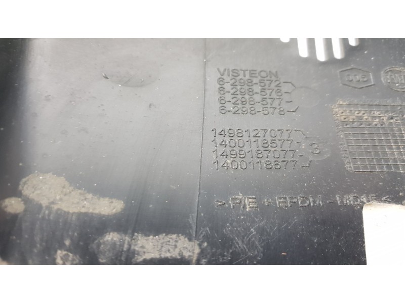 Recambio de molduras delanteras para peugeot expert furgón (229) 2.0 hdi referencia OEM IAM 1498127077 6298572 