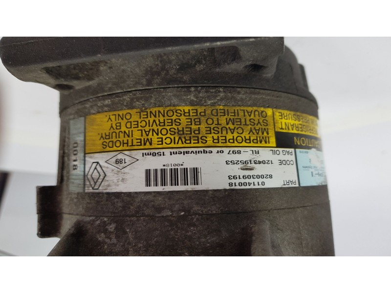 Recambio de compresor aire acondicionado para renault scenic ii 1.9 dci diesel referencia OEM IAM 8200309193  