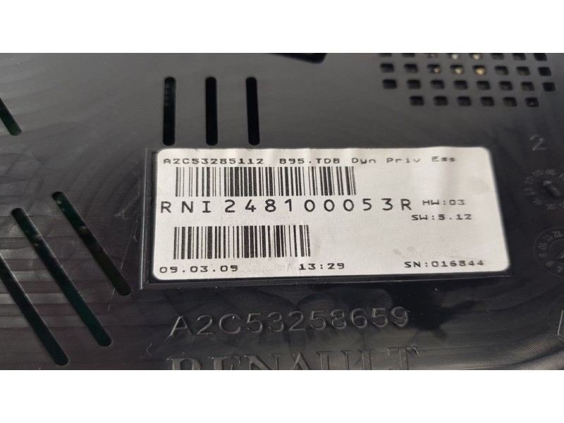 Recambio de cuadro instrumentos para renault megane iii coupe dynamique referencia OEM IAM A2C53258659 A2C53258734 