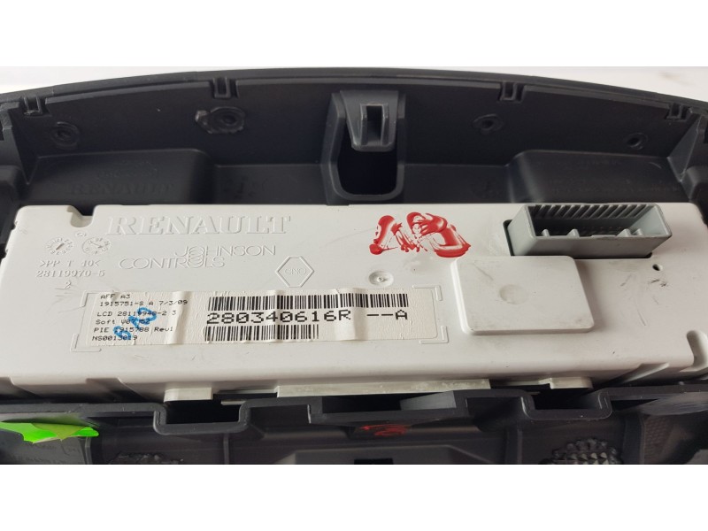 Recambio de pantalla multifuncion para renault megane iii coupe dynamique referencia OEM IAM 281199705 280340616R 