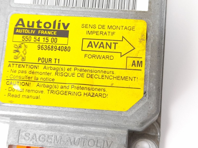 Recambio de centralita airbag para peugeot 206 fastback (2a/c) 1.9 d referencia OEM IAM 9636894080 550541500 