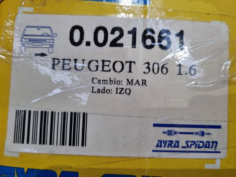 Recambio de transmision delantera izquierda para peugeot 306 (7b, n3, n5) 1.6 referencia OEM IAM 3204097  