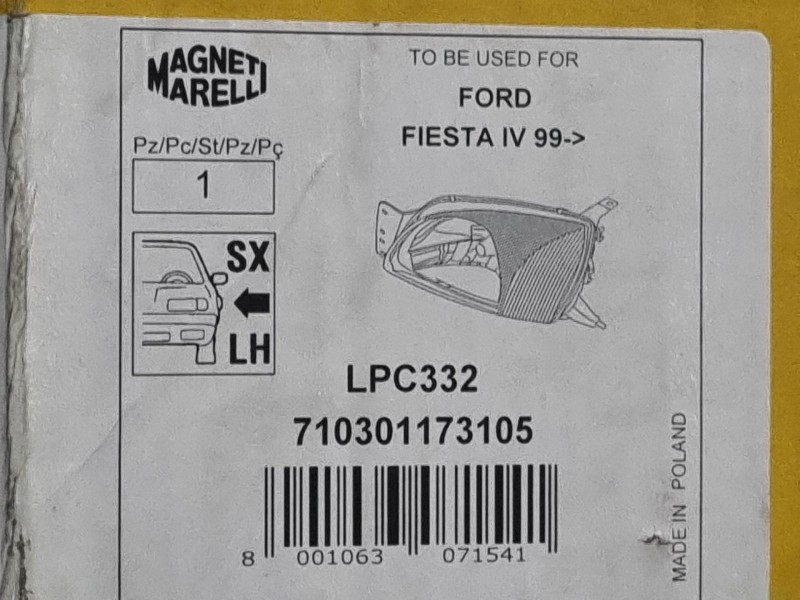 Recambio de faro izquierdo para ford fiesta iv (ja_, jb_) 1.0 i referencia OEM IAM 710301173105  