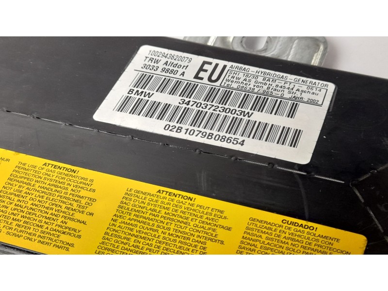 Recambio de airbag lateral delantero derecho para bmw serie 3 touring (e46) 320d referencia OEM IAM 34703723003W  