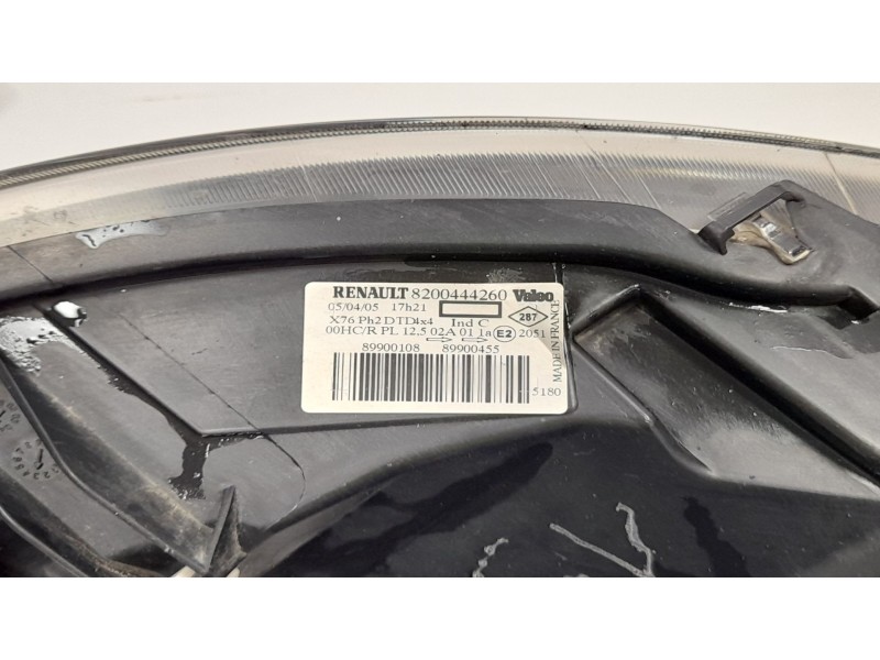 Recambio de faro derecho para renault kangoo (f/kc0) authentique 4x4 referencia OEM IAM 8200444260 260107401R 