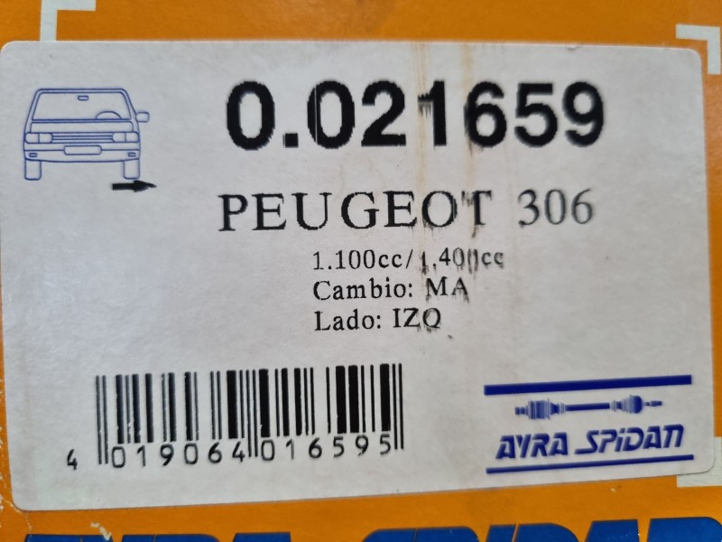 Recambio de transmision delantera izquierda para peugeot modelo sin especificar referencia OEM IAM 3214097 3204094 