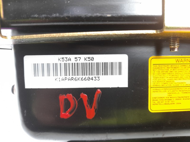 Recambio de airbag delantero derecho para kia carnival ii 2.9 crdi lx referencia OEM IAM K53A57K50  