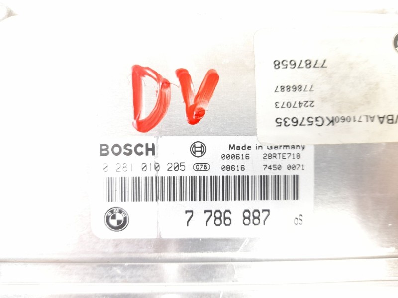 Recambio de centralita motor uce para bmw serie 3 berlina (e46) 320d referencia OEM IAM 7786887 0281010205 7787658