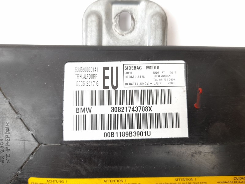 Recambio de airbag lateral delantero izquierdo para bmw serie 3 berlina (e46) 320d referencia OEM IAM 30821743708X 00062617G 