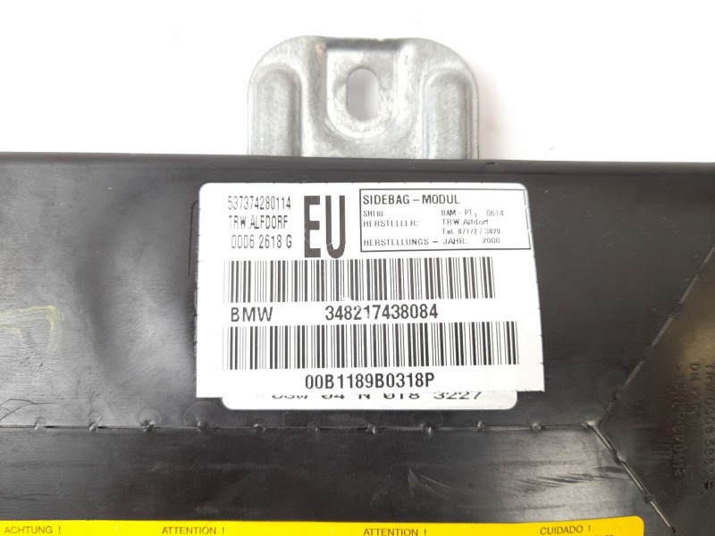 Recambio de airbag lateral delantero derecho para bmw serie 3 berlina (e46) 320d referencia OEM IAM 348217438084  
