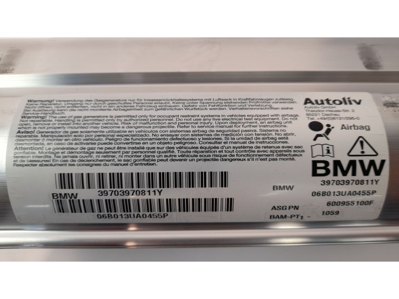 Recambio de airbag delantero derecho para bmw serie 5 berlina (e60) 535 d referencia OEM IAM 39703970811Y 06B013UA0455P 