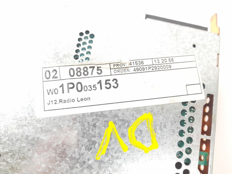 Recambio de sistema audio / radio cd para seat leon (1p1) 1.9 tdi referencia OEM IAM W01P0035153  