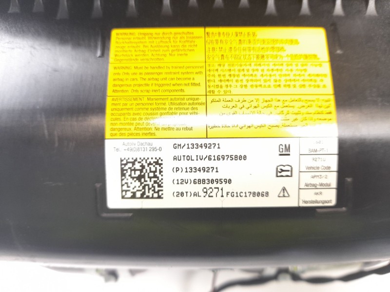 Recambio de airbag delantero derecho para chevrolet orlando (j309) 2.0 d referencia OEM IAM 13349271 610231500A 13349271
