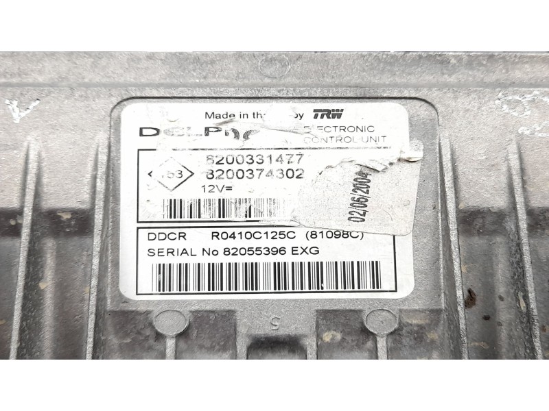 Recambio de centralita motor uce para nissan kubistar (x76) 1.5 dci referencia OEM IAM 8200331477 8200374302 