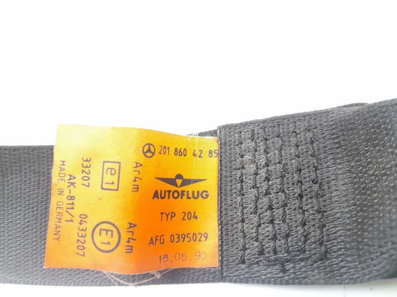 Recambio de cinturon seguridad trasero derecha para mercedes 190 (w201) 2.3 referencia OEM IAM 2018604285  