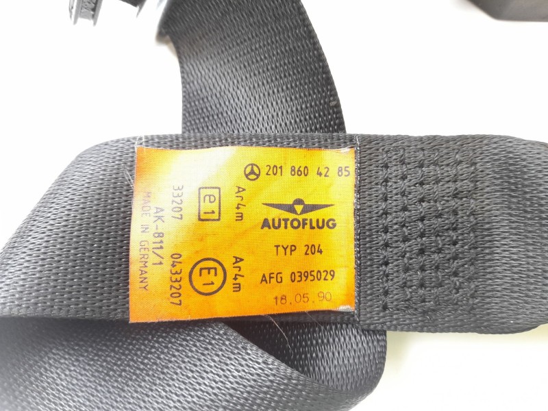 Recambio de cinturon seguridad trasero izquierda para mercedes 190 (w201) 2.3 referencia OEM IAM 2018604285  