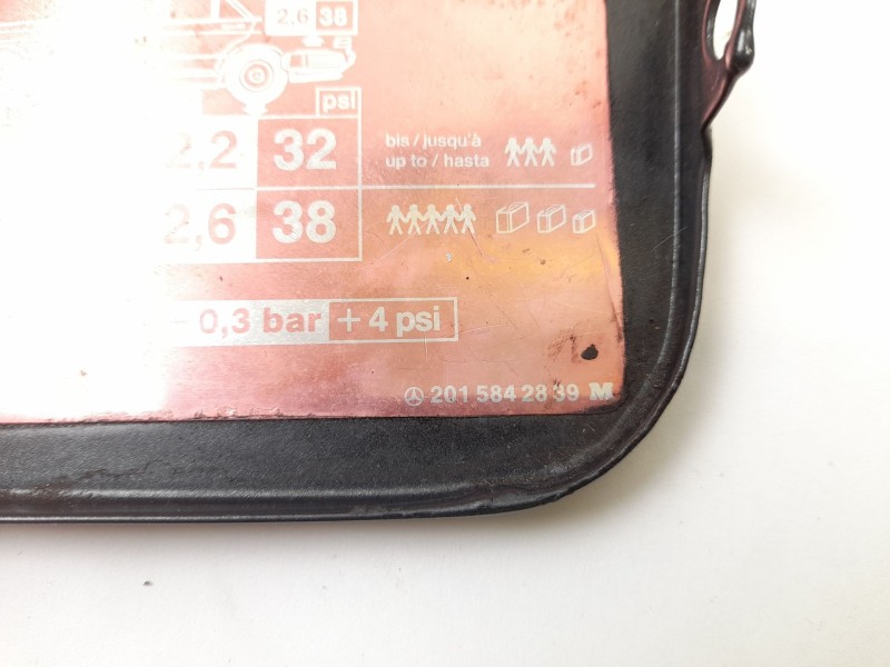 Recambio de tapa exterior combustible para mercedes 190 (w201) 2.3 referencia OEM IAM 2015842839  