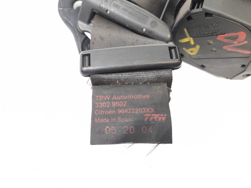 Recambio de cinturon seguridad trasero derecha para citroen c2 1.4 hdi referencia OEM IAM 96422203XX  33029502