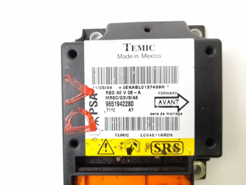 Recambio de centralita airbag para citroen c2 1.4 hdi referencia OEM IAM 9651942280 RBGA6V08A MRSCG318A6