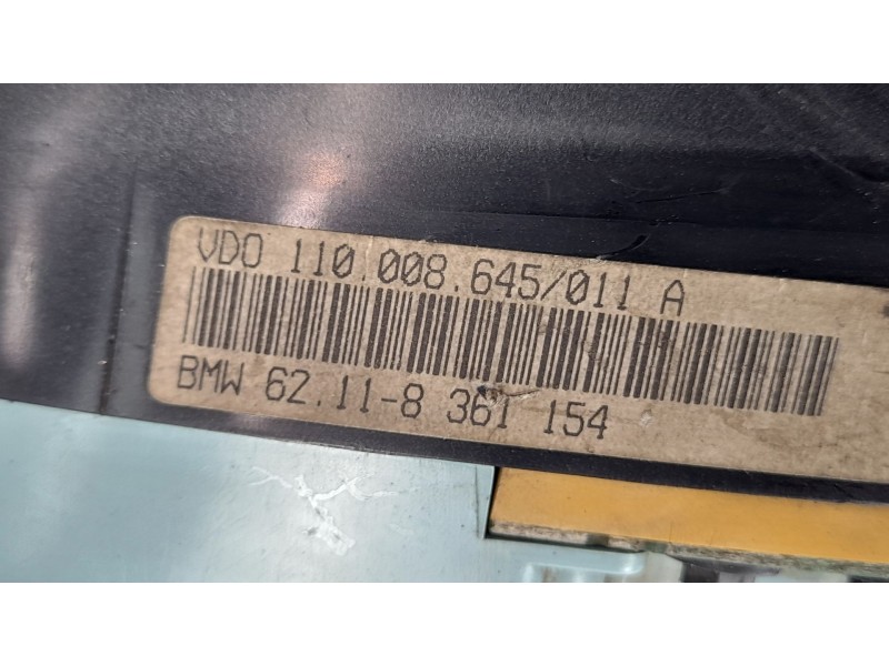 Recambio de cuadro instrumentos para bmw serie 3 compacto (e36) 1.7 318tds referencia OEM IAM 87001305 62118361154 