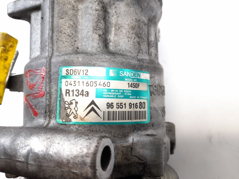 Recambio de compresor aire acondicionado para citroen c2 1.4 hdi referencia OEM IAM 9655191680  1450F