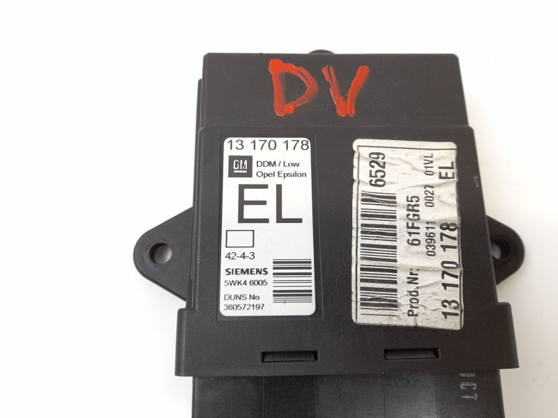 Recambio de centralita cierre para opel vectra c berlina 2.0 dti 16v referencia OEM IAM 13170178 360572197 5WK46005
