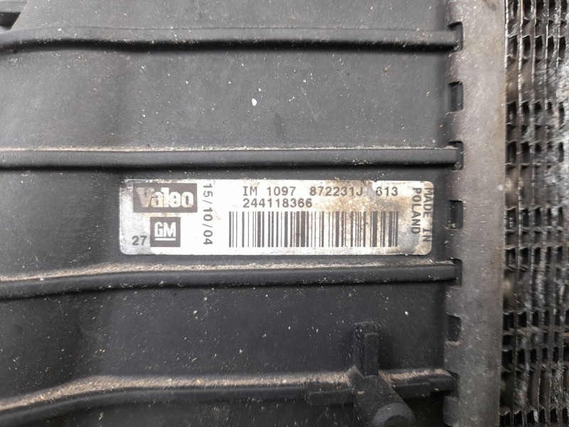 Recambio de intercooler para opel vectra c berlina 2.0 dti 16v referencia OEM IAM 244118366  872231J
